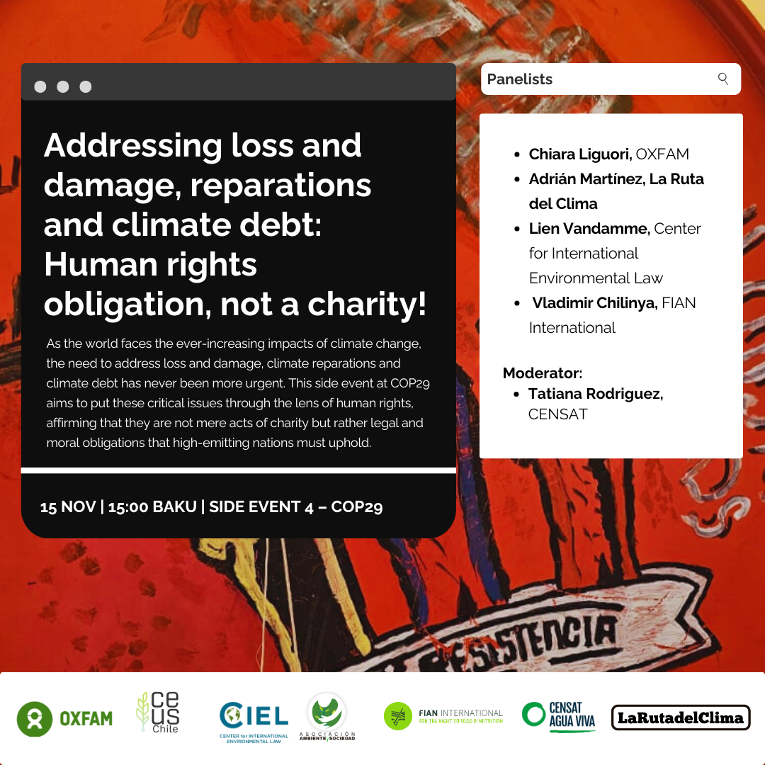 Addressing loss and damage, reparations and climate debt: Human rights obligation, not a charity!
